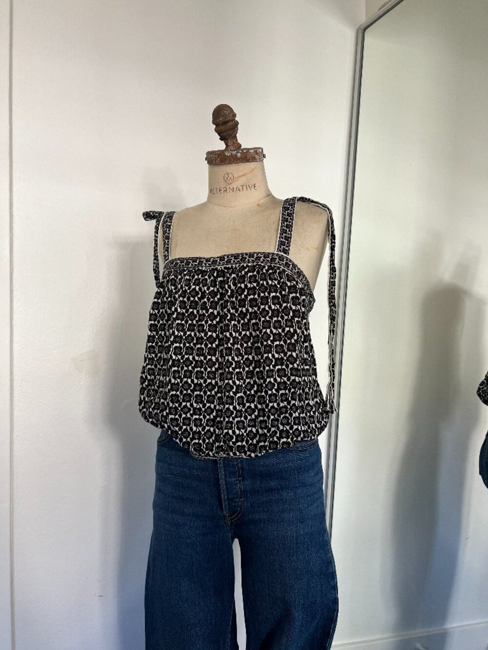 Max Studios | Tie Shoulder Bubble Hem Floral Cami